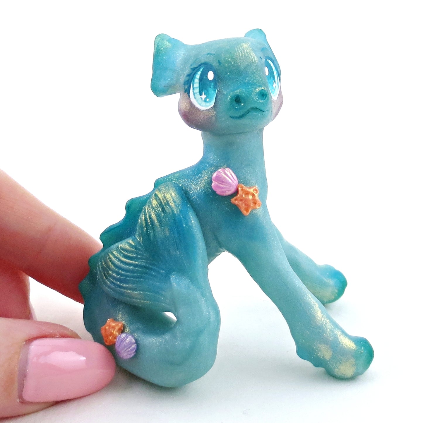 Water Dragon Figurine - Polymer Clay Elementals Collection