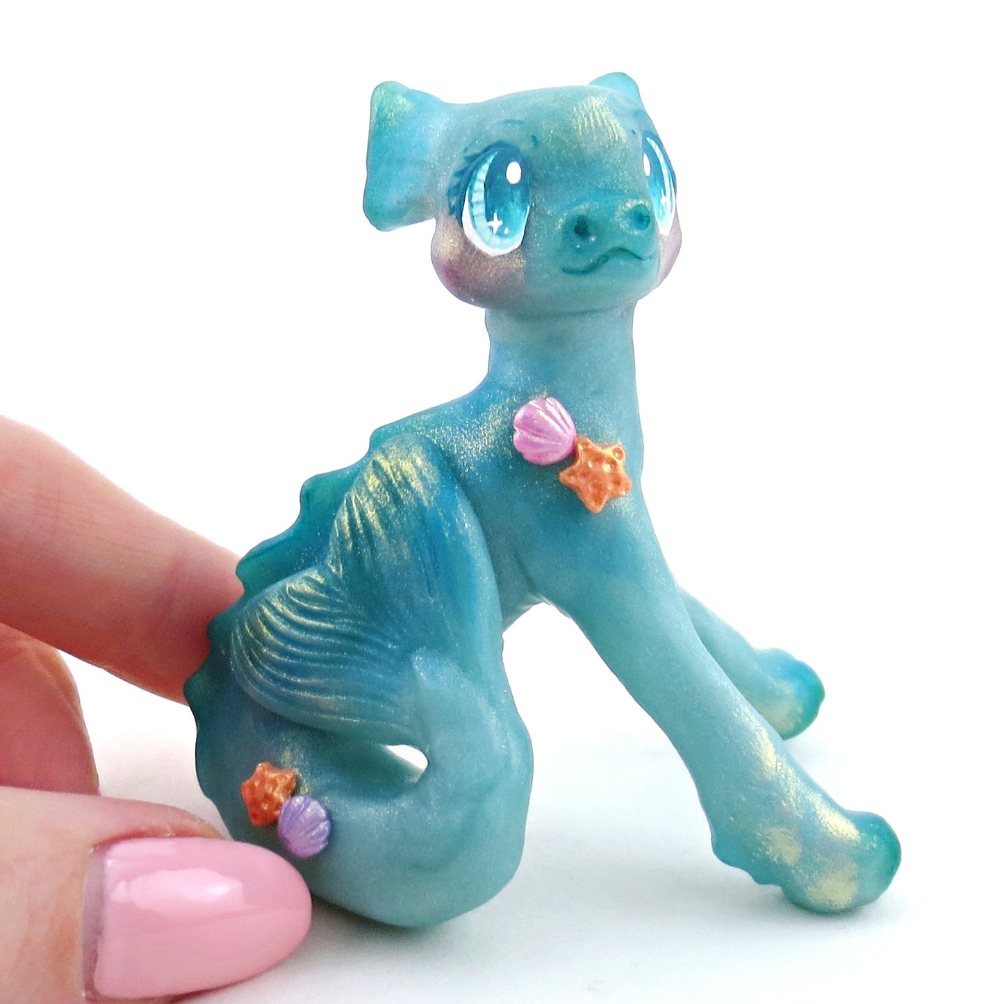 Water Dragon Figurine - Polymer Clay Elementals Collection