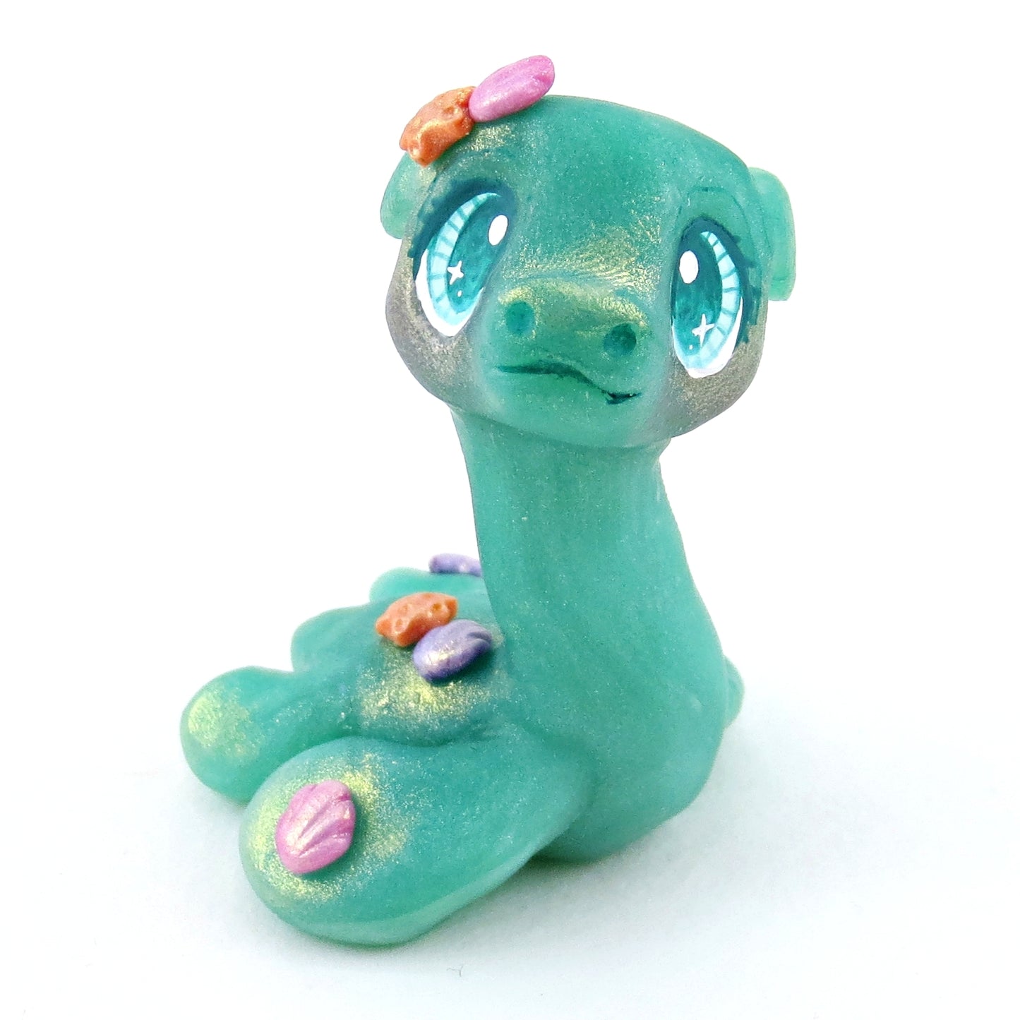 "Seaglass" Nessie Figurine - Polymer Clay Elementals Collection