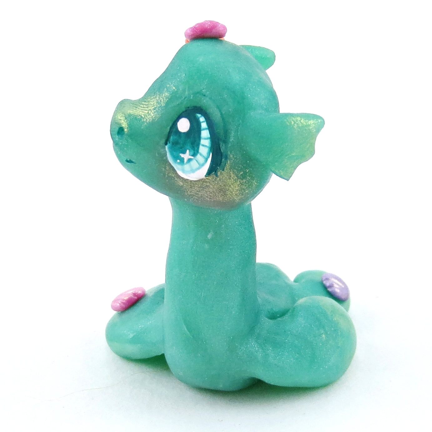 "Seaglass" Nessie Figurine - Polymer Clay Elementals Collection