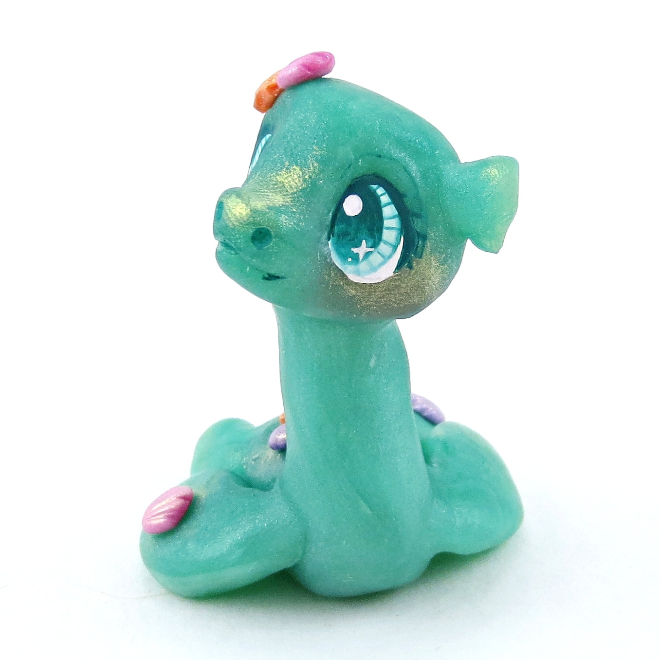 "Seaglass" Nessie Figurine - Polymer Clay Elementals Collection