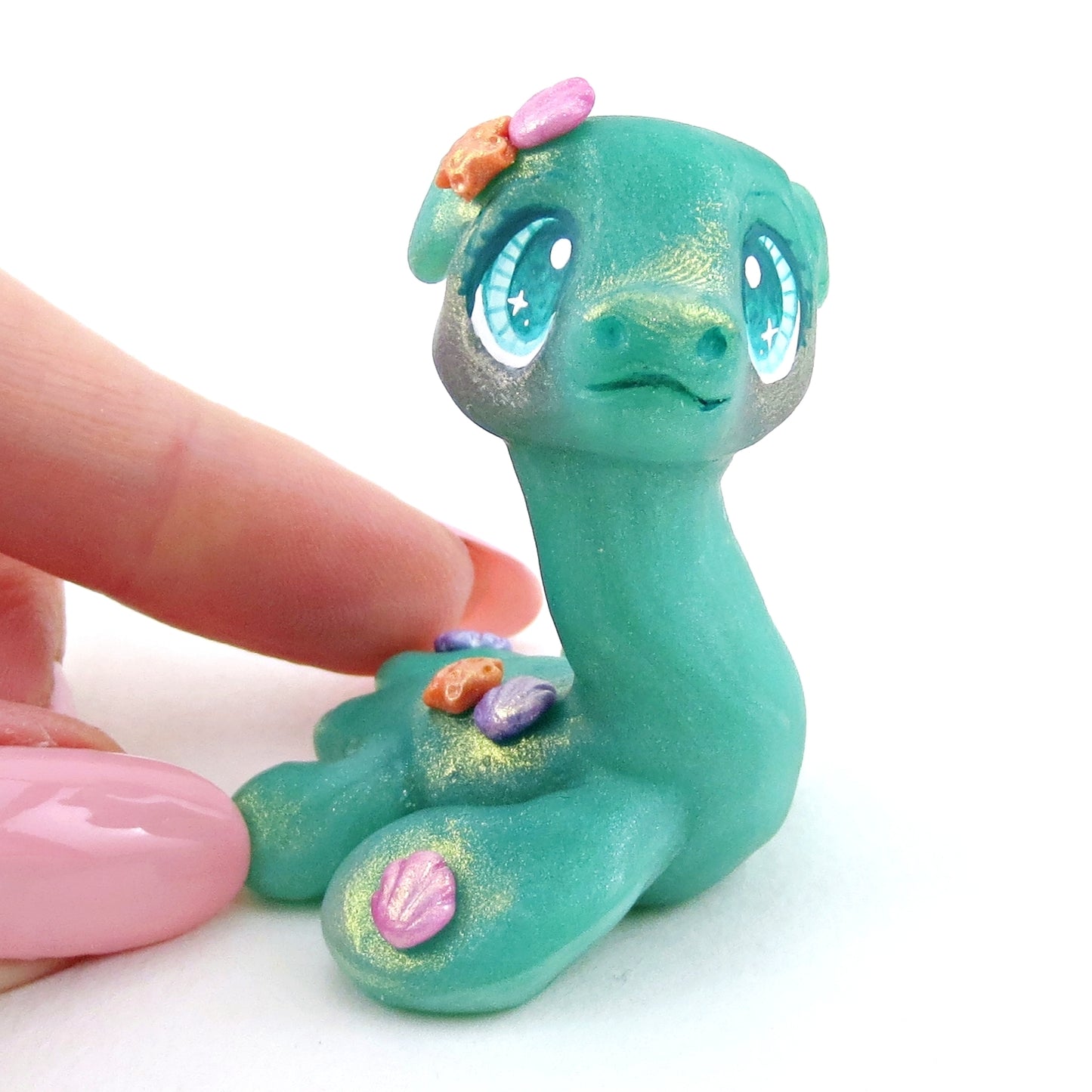 "Seaglass" Nessie Figurine - Polymer Clay Elementals Collection