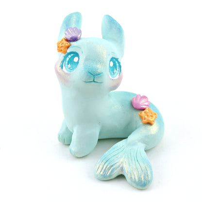 Pastel Merbunny Figurine - Polymer Clay Elementals Collection