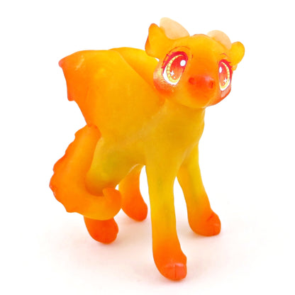 Fire Dragon Figurine - Polymer Clay Elementals Collection