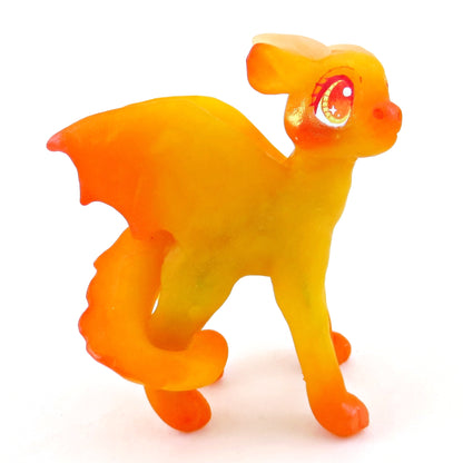 Fire Dragon Figurine - Polymer Clay Elementals Collection