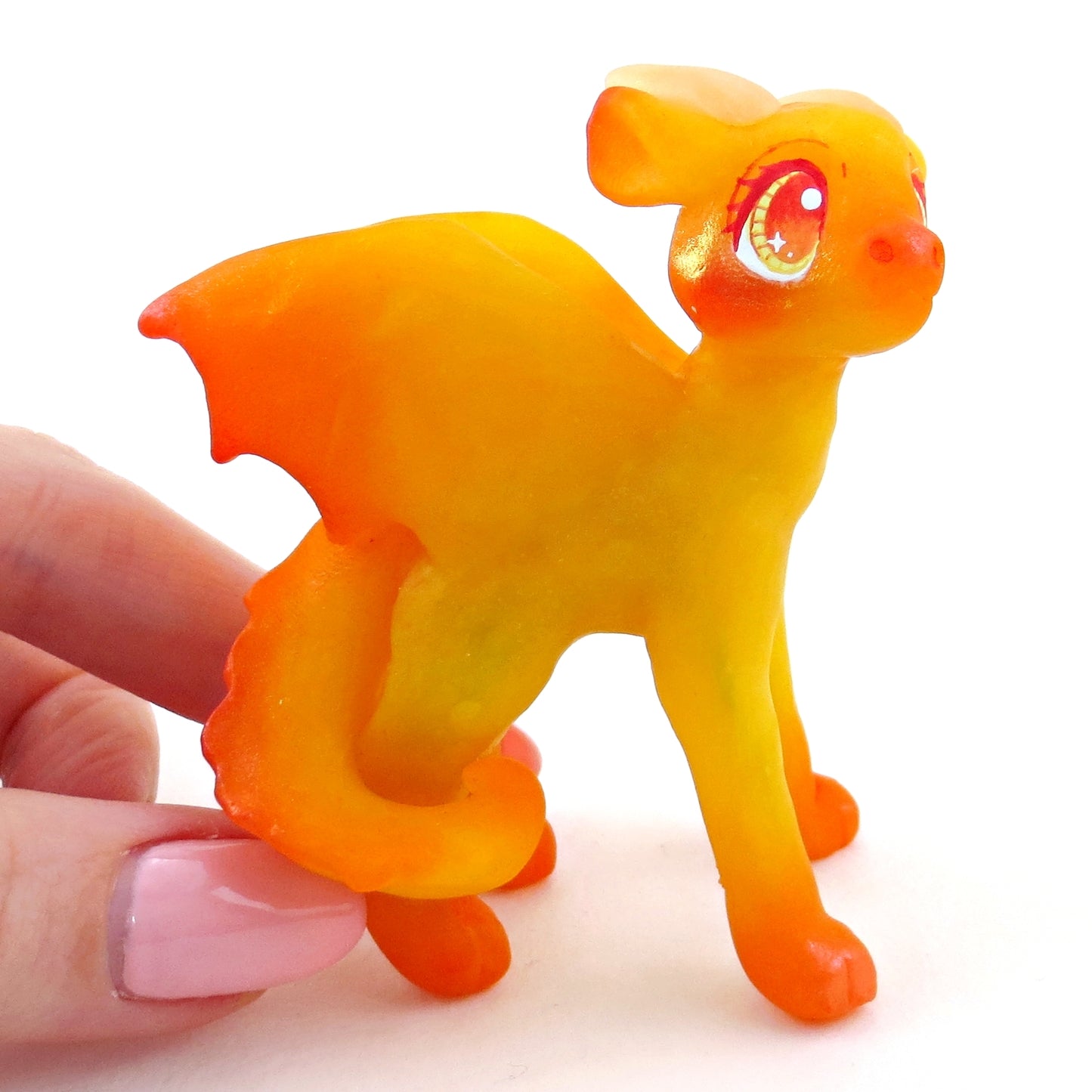 Fire Dragon Figurine - Polymer Clay Elementals Collection