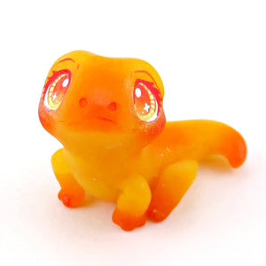 Fire Salamander Figurine - Polymer Clay Elementals Collection