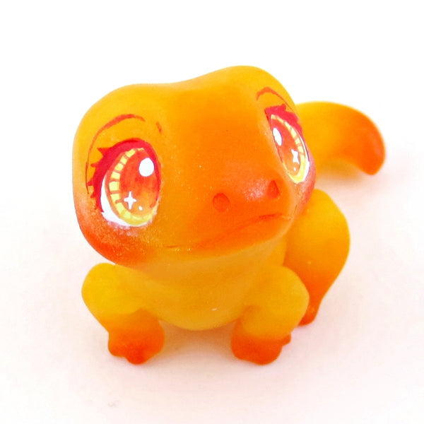 Fire Salamander Figurine - Polymer Clay Elementals Collection