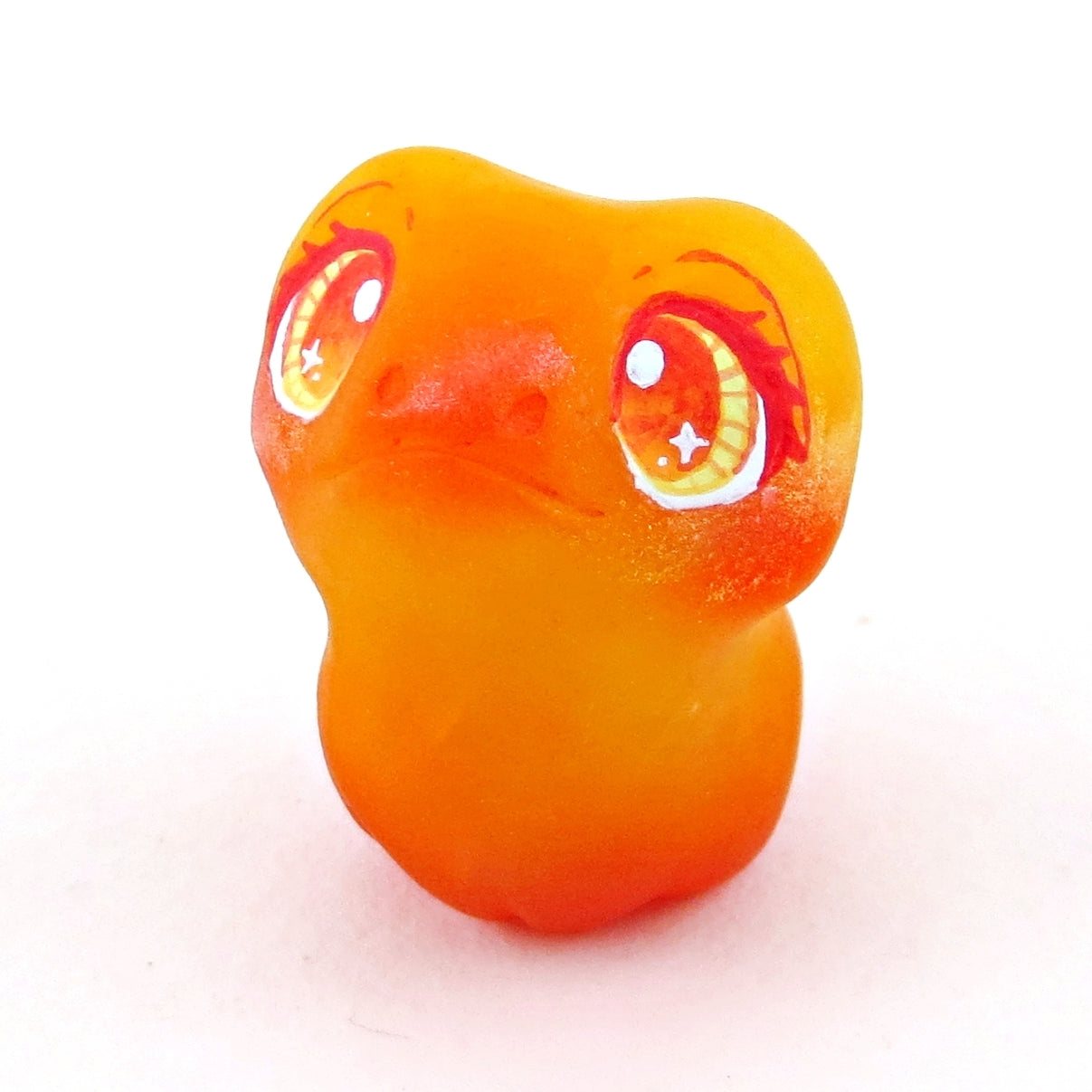 Little Fire Frog Figurine - Polymer Clay Elementals Collection