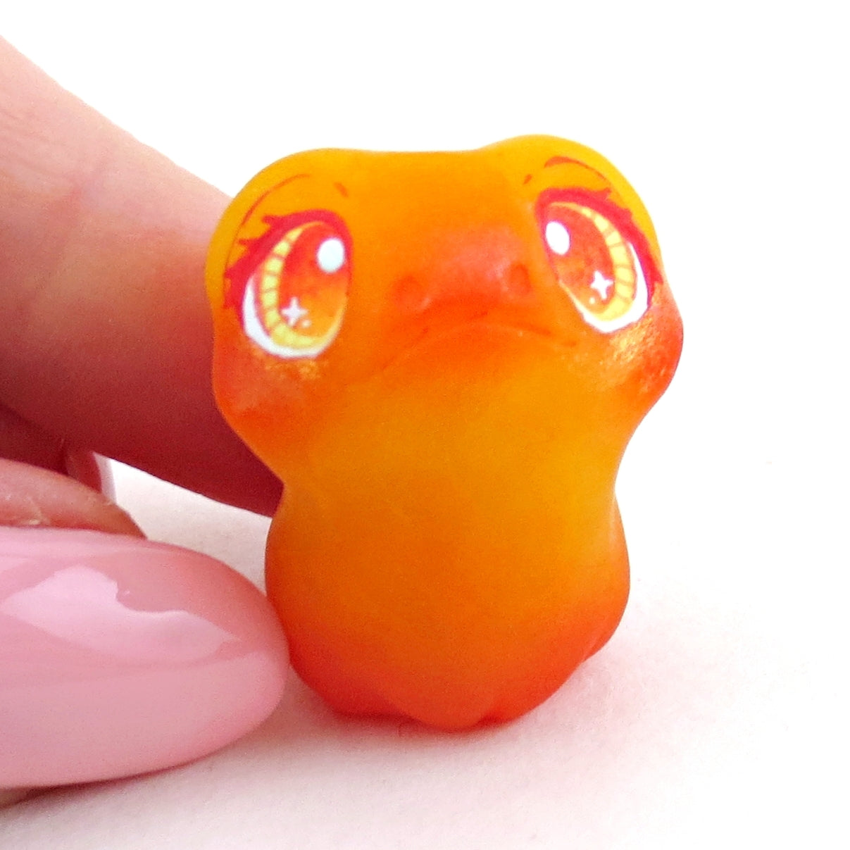 Little Fire Frog Figurine - Polymer Clay Elementals Collection