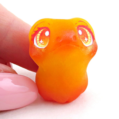 Little Fire Frog Figurine - Polymer Clay Elementals Collection