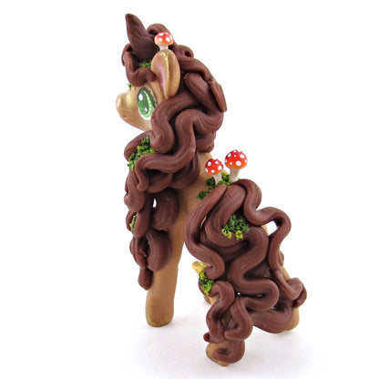 Forest Floor Earth Unicorn Figurine - Polymer Clay Elementals Collection