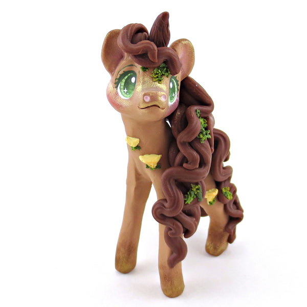 Forest Floor Earth Unicorn Figurine - Polymer Clay Elementals Collection