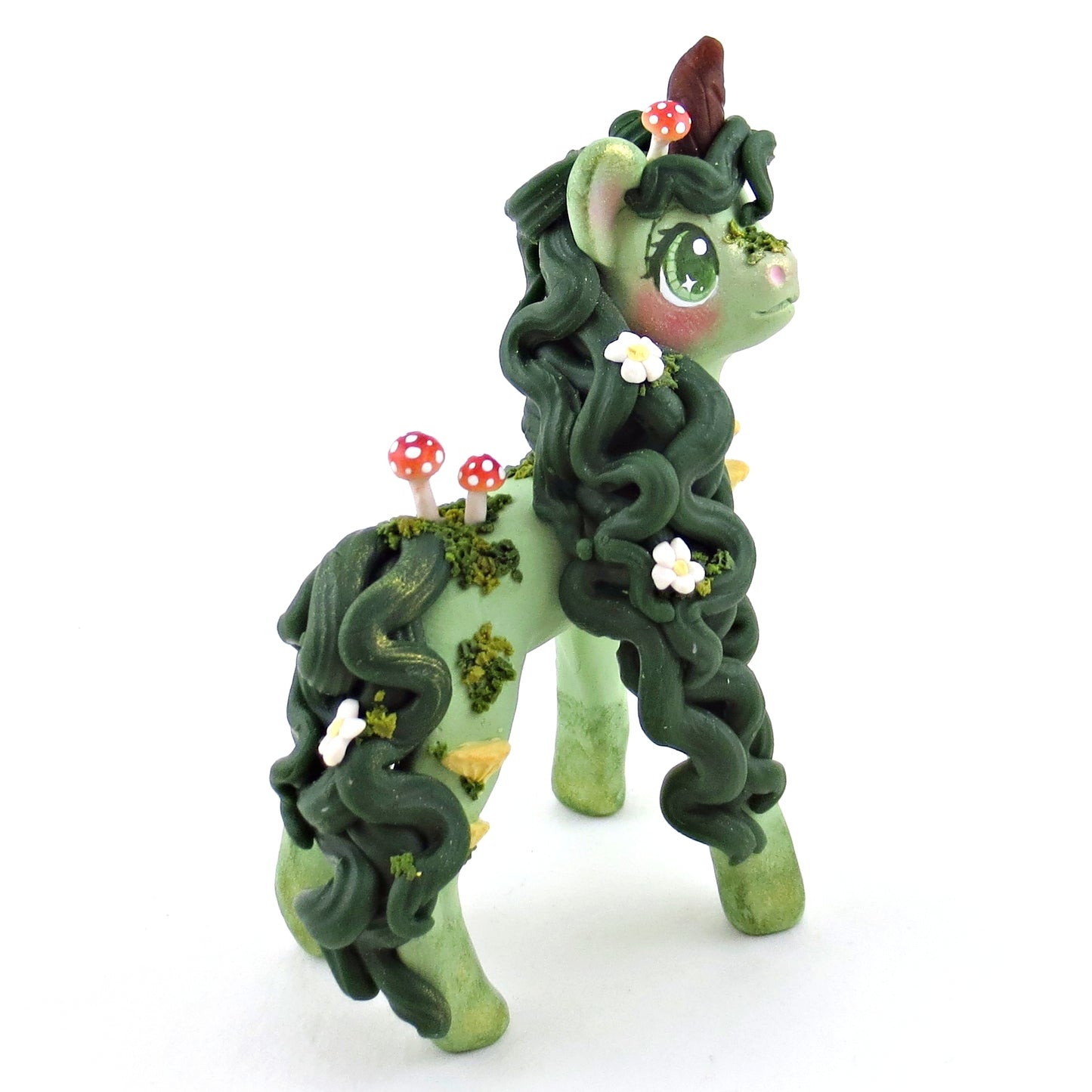 Earth Unicorn Figurine - Polymer Clay Elementals Collection