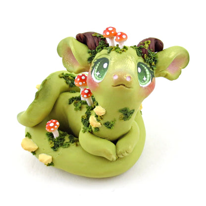 Earth Goblin Noodle Dragon Figurine - Polymer Clay Elementals Collection