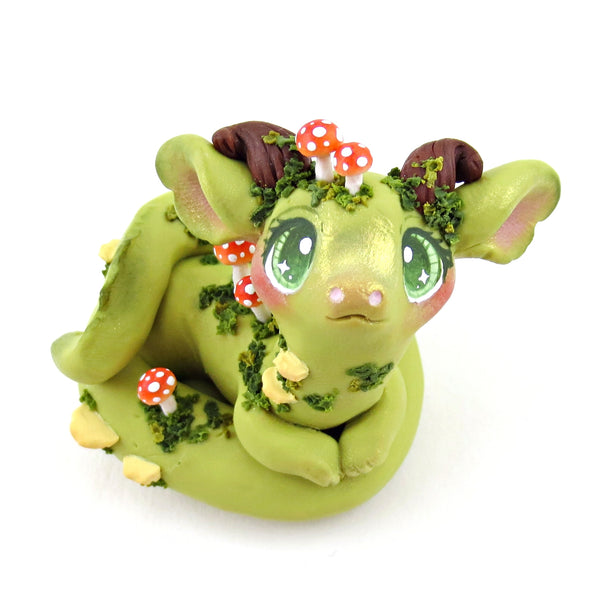 Earth Goblin Noodle Dragon Figurine - Polymer Clay Elementals Collection