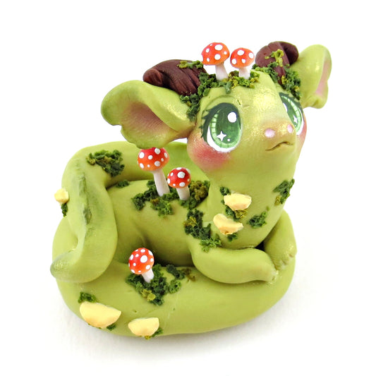 Earth Goblin Noodle Dragon Figurine - Polymer Clay Elementals Collection