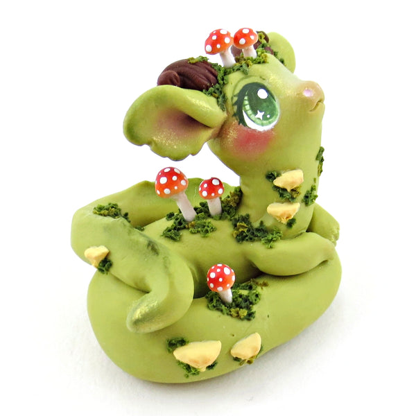 Earth Goblin Noodle Dragon Figurine - Polymer Clay Elementals Collection