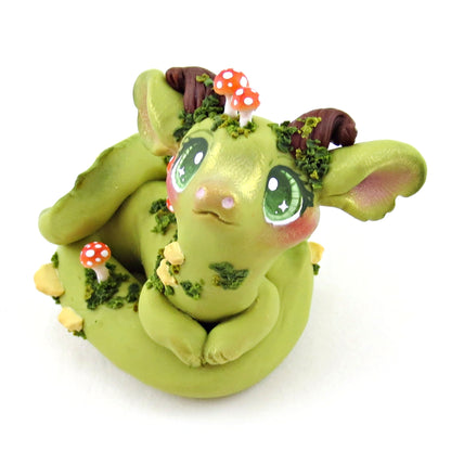 Earth Goblin Noodle Dragon Figurine - Polymer Clay Elementals Collection