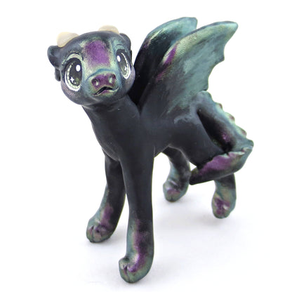 Color Shift Dragon Figurine - Polymer Clay Elementals Collection