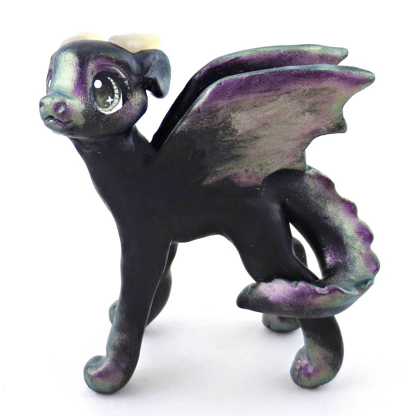 Color Shift Dragon Figurine - Polymer Clay Elementals Collection