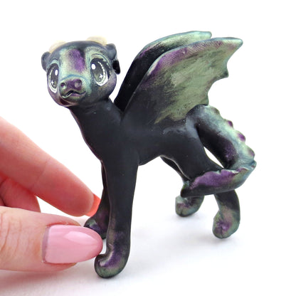 Color Shift Dragon Figurine - Polymer Clay Elementals Collection