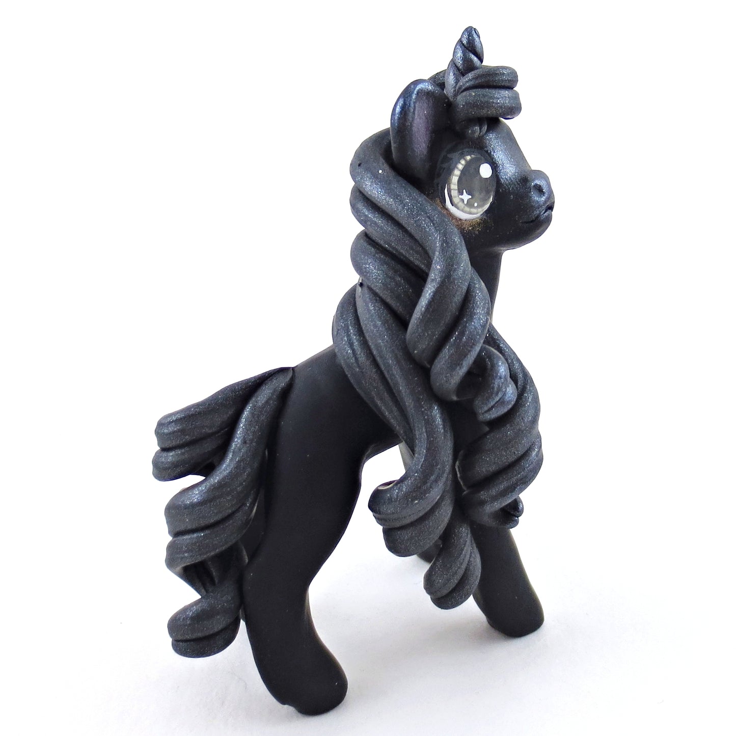 Night Unicorn Figurine - Polymer Clay Elementals Collection