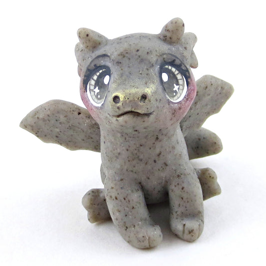 Baby Gargoyle Dragon Figurine - Polymer Clay Elementals Collection