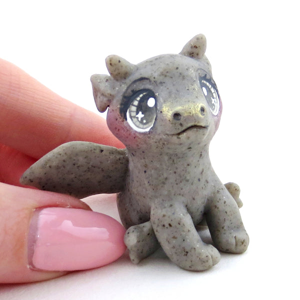 Baby Gargoyle Dragon Figurine - Polymer Clay Elementals Collection