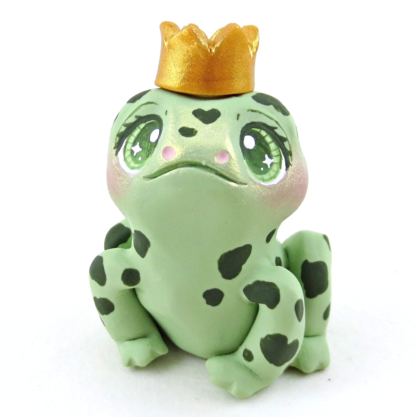 Frog Prince Figurine - Polymer Clay Elementals Collection