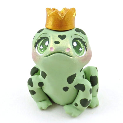 Frog Prince Figurine - Polymer Clay Elementals Collection