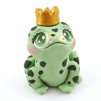 Frog Prince Figurine - Polymer Clay Elementals Collection