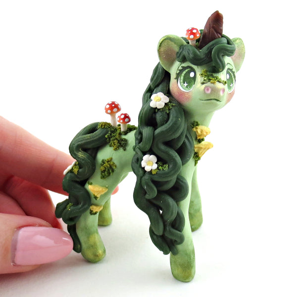 Earth Unicorn Figurine - Polymer Clay Elementals Collection