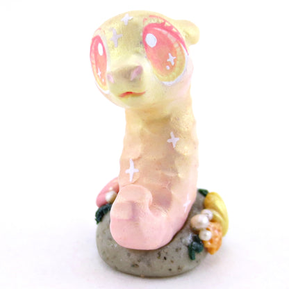 Peachy Seahorse Figurine - Polymer Clay Enchanted Ocean Animals