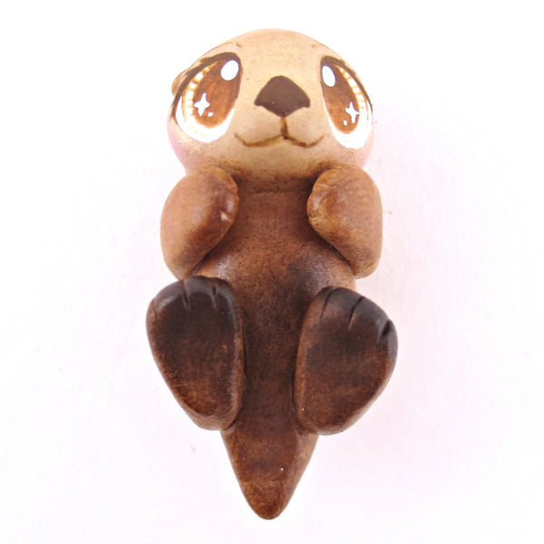 Sea Otter Figurine - Polymer Clay Enchanted Ocean Animals