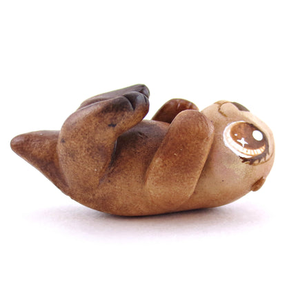 Sea Otter Figurine - Polymer Clay Enchanted Ocean Animals