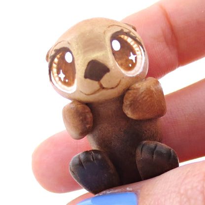 Sea Otter Figurine - Polymer Clay Enchanted Ocean Animals