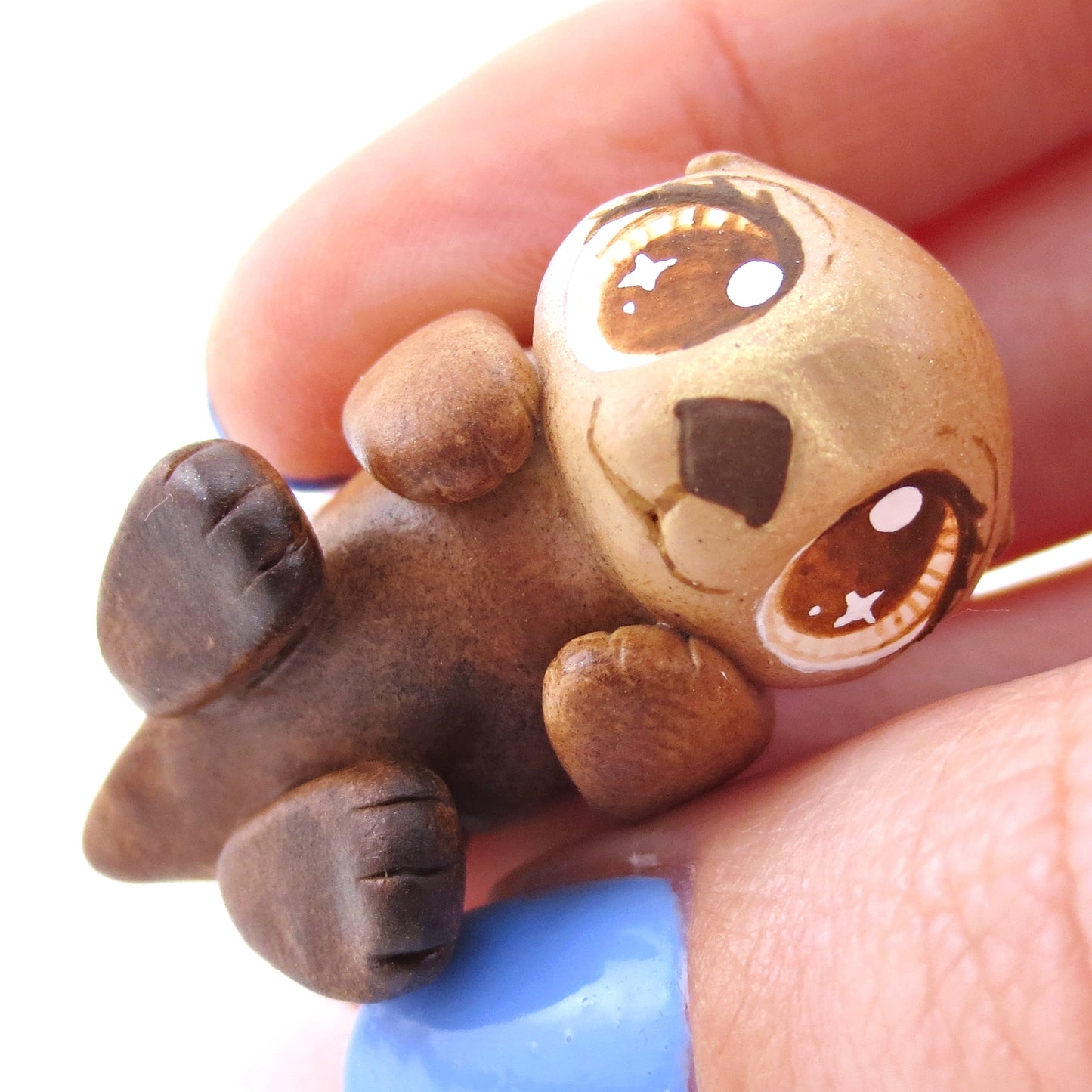 Sea Otter Figurine - Polymer Clay Enchanted Ocean Animals