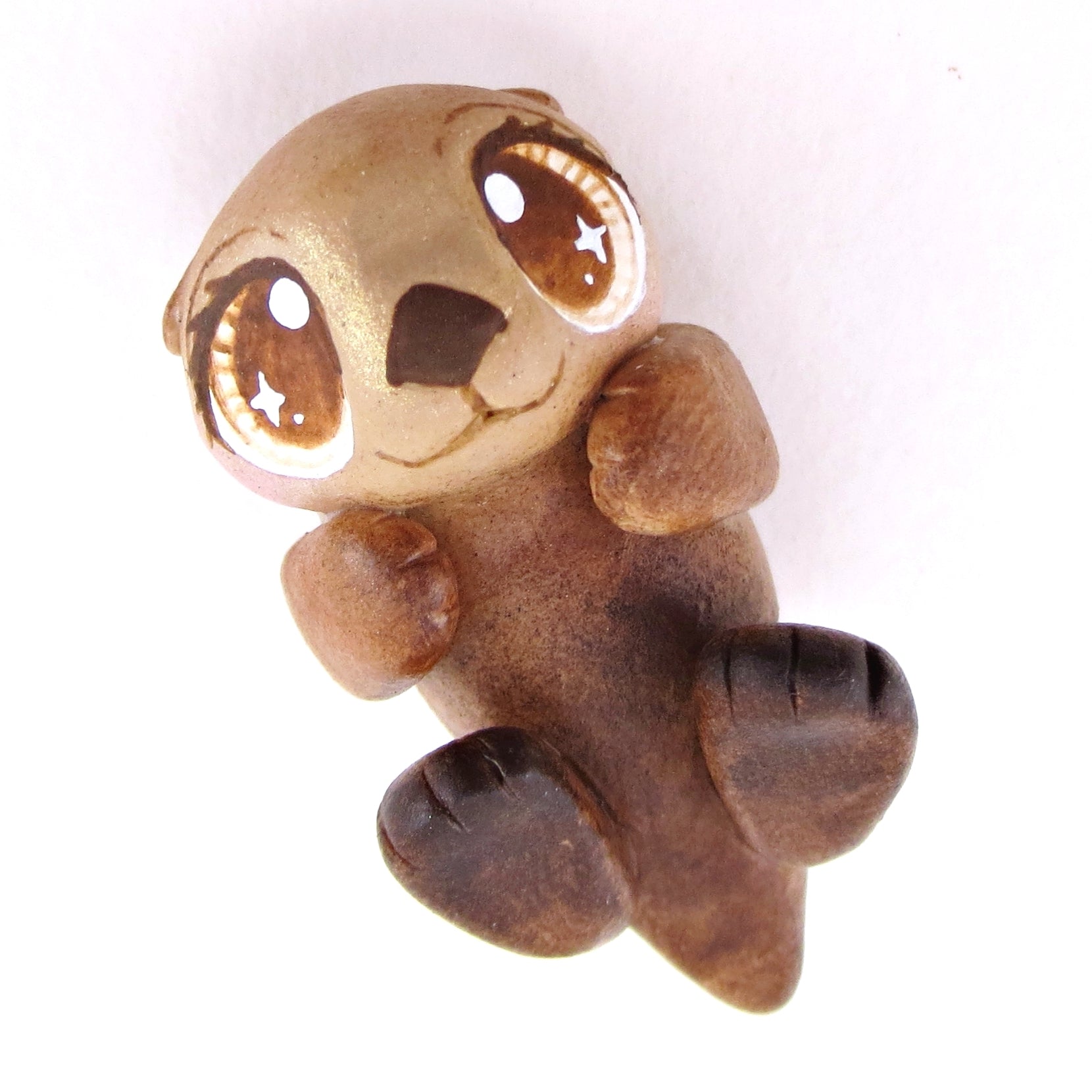 Sea Otter Figurine - Polymer Clay Enchanted Ocean Animals
