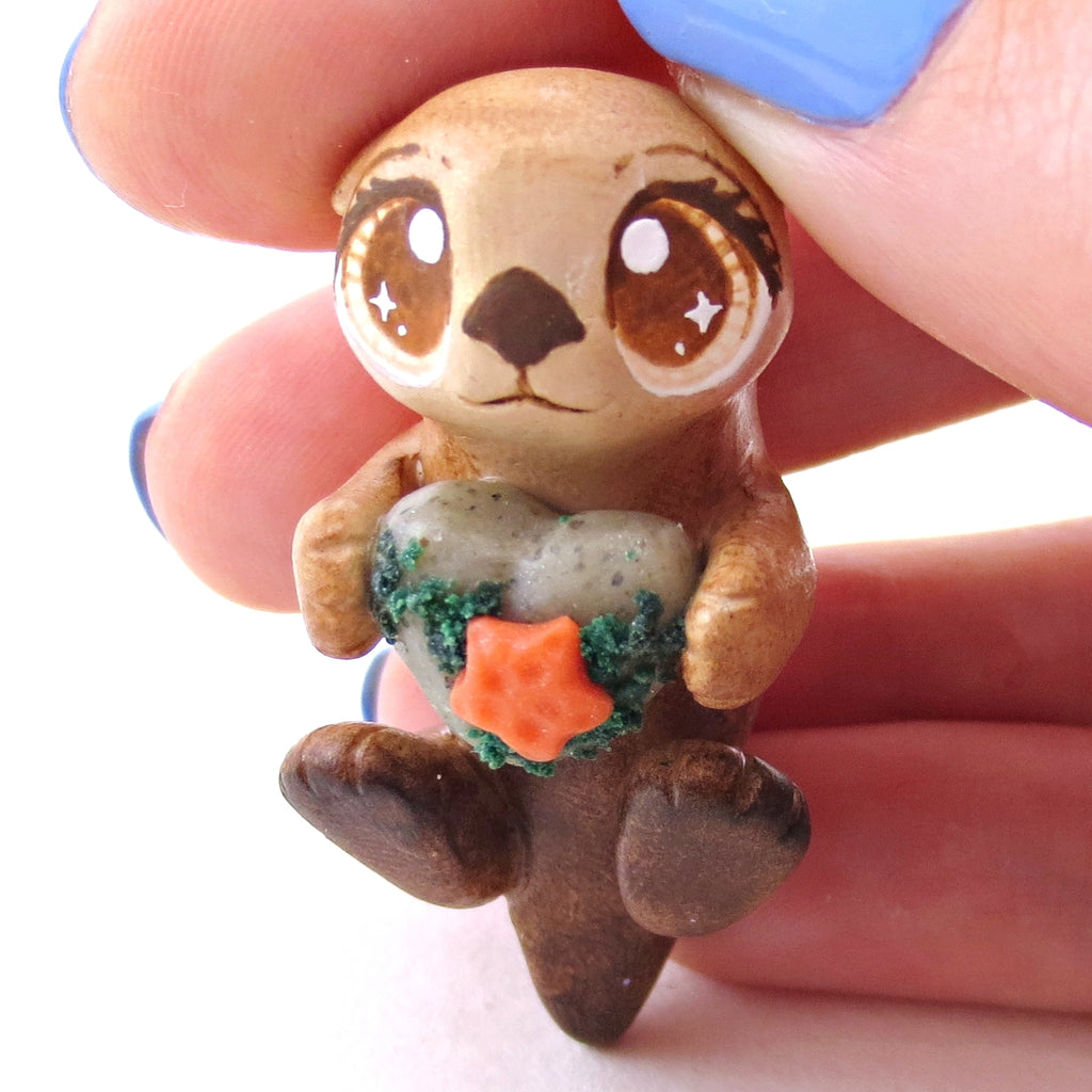 Otter Holding a Heart Polymer Clay Cutters