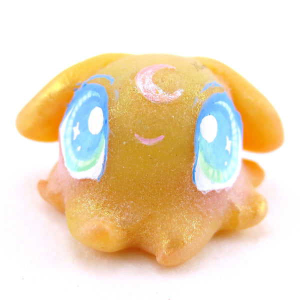 Yellow Dumbo Octopus Jelly Figurine - Polymer Clay Enchanted Ocean Animals