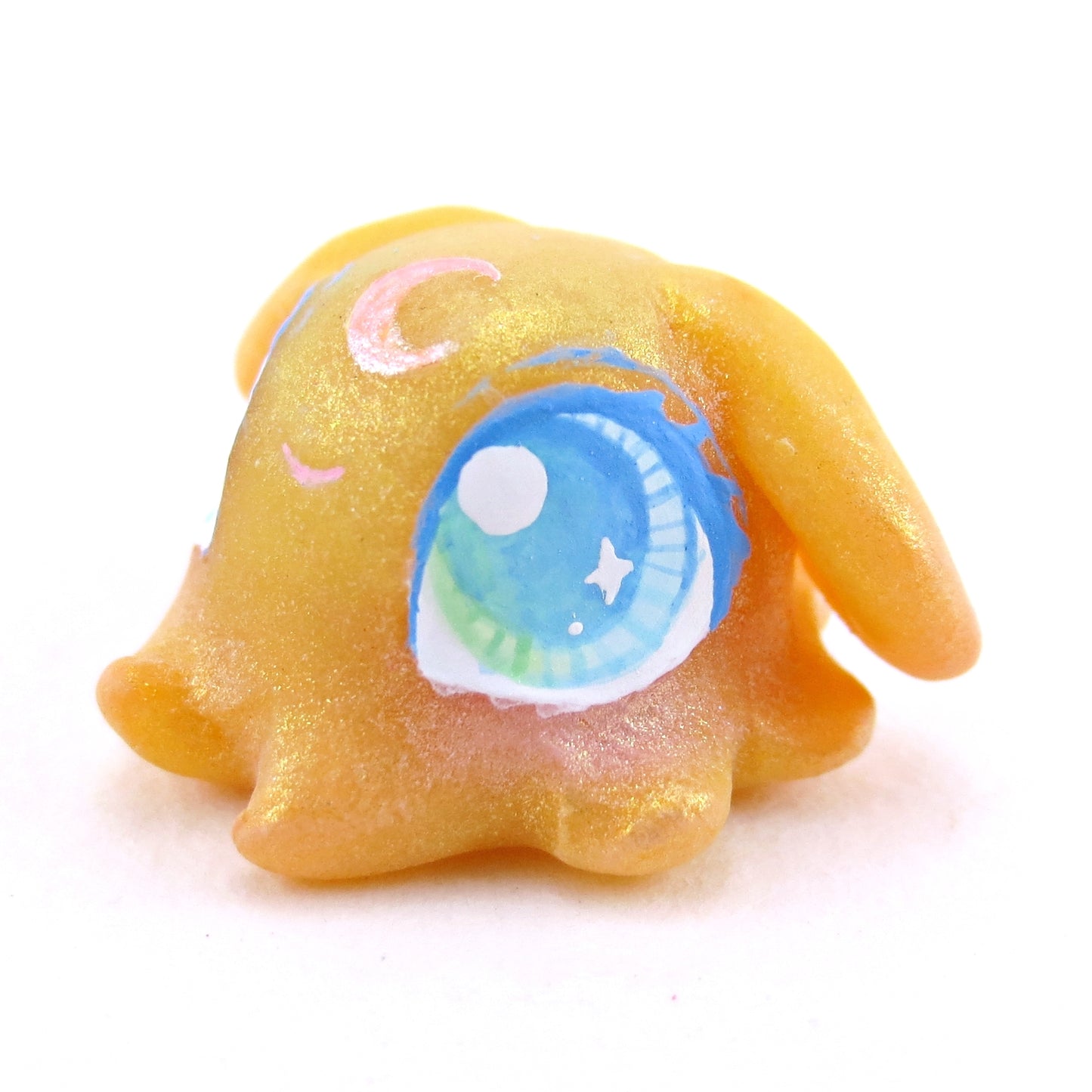 Yellow Dumbo Octopus Jelly Figurine - Polymer Clay Enchanted Ocean Animals