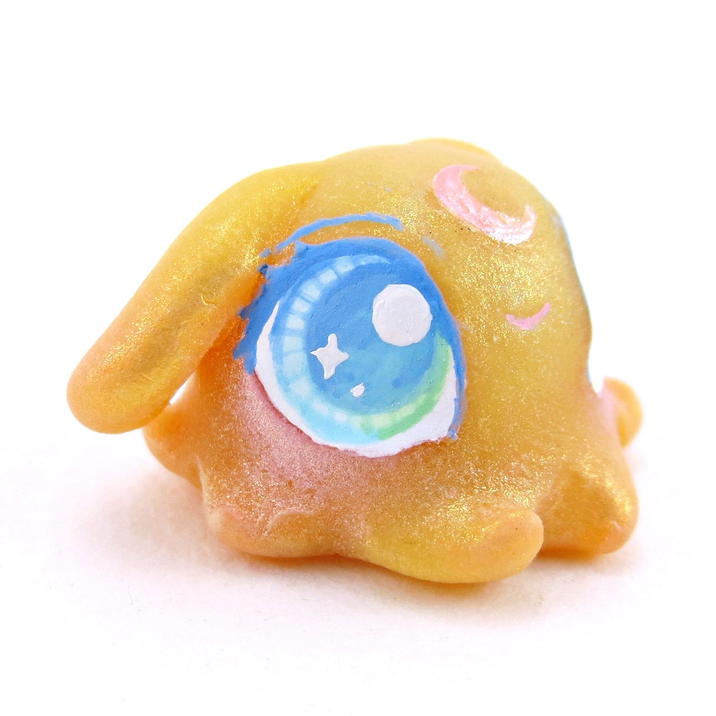 Yellow Dumbo Octopus Jelly Figurine - Polymer Clay Enchanted Ocean Animals