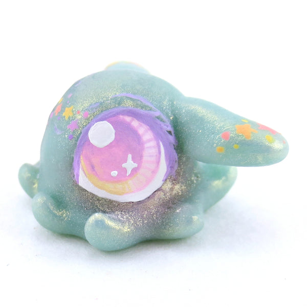 Aqua Dumbo Octopus Jelly Figurine - Polymer Clay Enchanted Ocean Animals