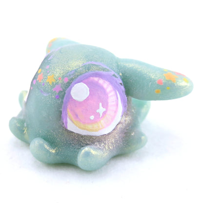 Aqua Dumbo Octopus Jelly Figurine - Polymer Clay Enchanted Ocean Animals