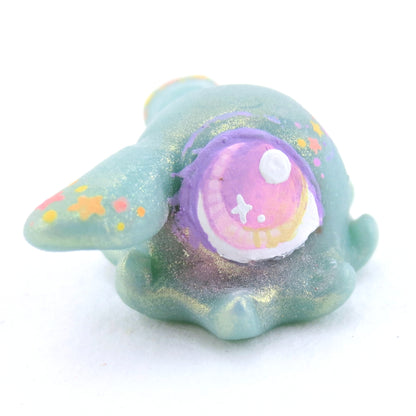 Aqua Dumbo Octopus Jelly Figurine - Polymer Clay Enchanted Ocean Animals