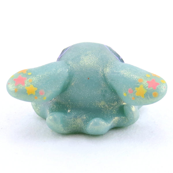 Aqua Dumbo Octopus Jelly Figurine - Polymer Clay Enchanted Ocean Animals
