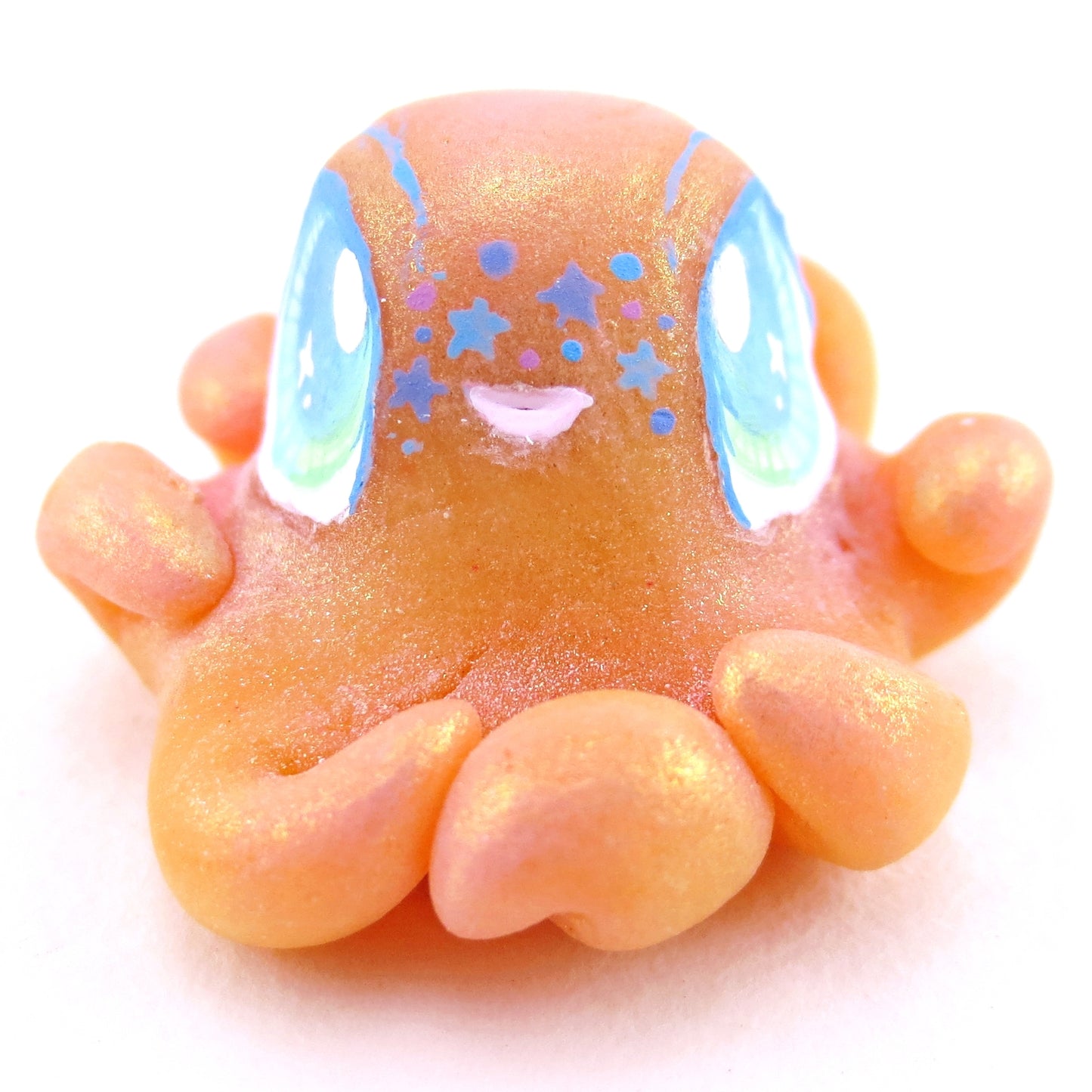 Peachy Octopus Jelly Figurine - Polymer Clay Enchanted Ocean Animals