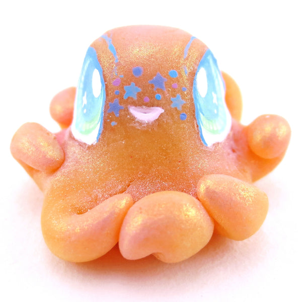 Peachy Octopus Jelly Figurine - Polymer Clay Enchanted Ocean Animals