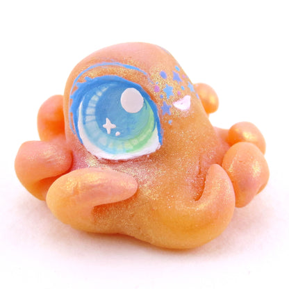 Peachy Octopus Jelly Figurine - Polymer Clay Enchanted Ocean Animals